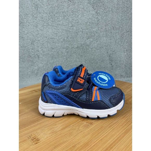 Stride Rite Made 2 Play Toddler Size 4M Shoes Blue White Athletic Running - Picture 1 of 7